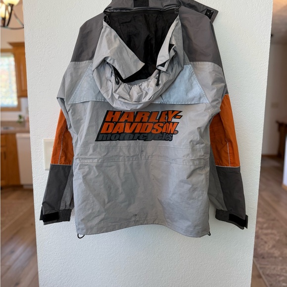 Harley-Davidson Gray and Orange Performance Raincoat - Picture 8 of 15